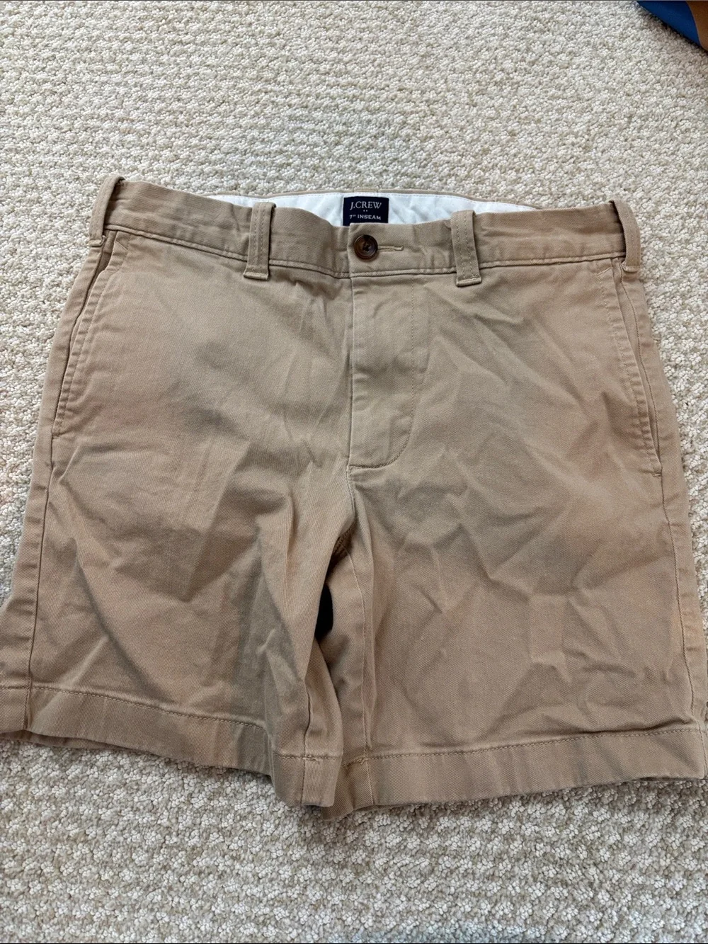 J. Crew Men’s Khaki Flat Front Chino Shorts